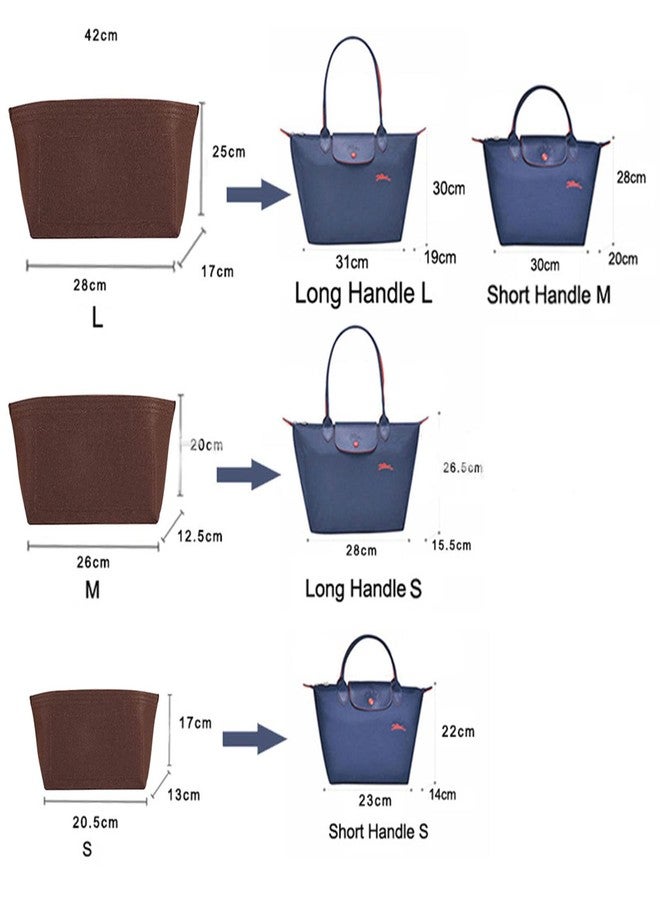 Lckaey tote bag insert for Longchamp Le Pliage bag organizer for tote organizer purse 1028pink-M - Image 3